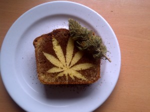 Space cake, gâteau de cannabis biologique